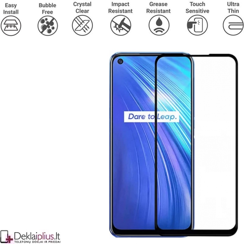 Ekrano apsauginis stiklas - per visą ekraną (telefonui Realme 9I) Ekrano apsauginis stiklas - per visą ekraną (telefonui Realme 9I)